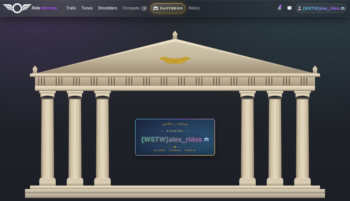 The Pantheon page on the website